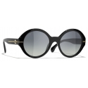 Chanel - Round Sunglasses - Black Gray Polarized Gradient - Chanel Eyewear