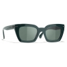 Chanel - Occhiali da Sole Quadrati - Verde - Chanel Eyewear