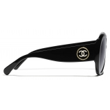 Chanel - Pilot Sunglasses - Black Gray Gradient - Chanel Eyewear