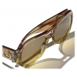 Chanel - Pilot Sunglasses - Khaki Yellow Gradient - Chanel Eyewear