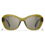 Chanel - Butterfly Sunglasses - Khaki Brown - Chanel Eyewear