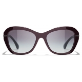 Chanel - Butterfly Sunglasses - Burgundy Gray Gradient - Chanel Eyewear