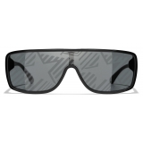 Chanel - Shield Sunglasses - Black Gray - Chanel Eyewear