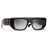 Chanel - Rectangular Sunglasses - Black Gray Gradient - Chanel Eyewear