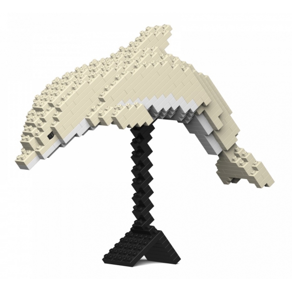Jekca - Chinese White Dolphin 01S - Lego - Scultura - Costruzione - 4D - Animali di Mattoncini - Toys