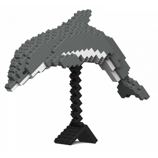 Jekca - Dolphin 02S - Lego - Sculpture - Construction - 4D - Brick Animals - Toys