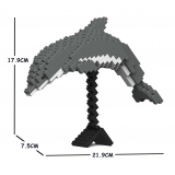 Jekca - Dolphin 02S - Lego - Sculpture - Construction - 4D - Brick Animals - Toys