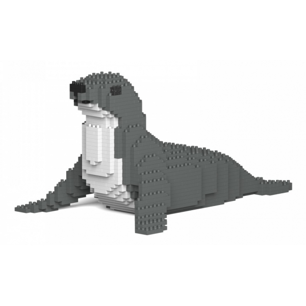 Jekca - Seal 01S - Lego - Sculpture - Construction - 4D - Brick Animals - Toys