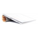 Woodcessories - Ciliegio / Pelle / Copertina Trasperente Rigida - iPad Pro 12.9 2017 - Custodia Flip - Eco Guard Metallo e Legno