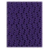 Viola Milano - Knitted Zig Zag Pattern Silk Tie - Purple - Handmade in Italy - Luxury Exclusive Collection