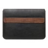 Woodcessories - Noce / Pelle Nera / MacBook Cover - MacBook 11 Air - Custodia Eco Pouch - Borsa MacBook in Legno