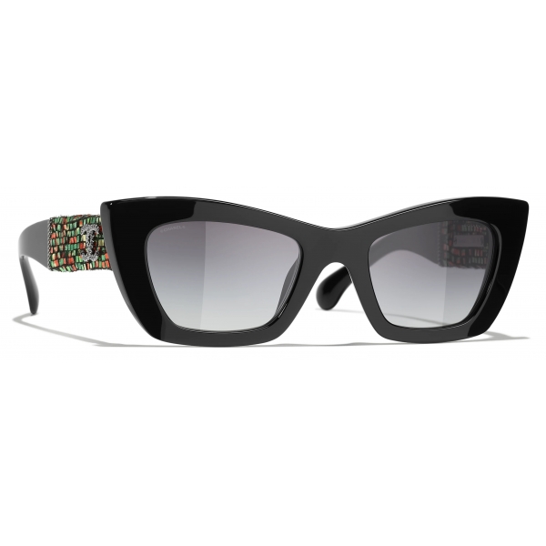 Chanel - Cat-Eye Sunglasses - Multicolor Gray Gradient - Chanel Eyewear