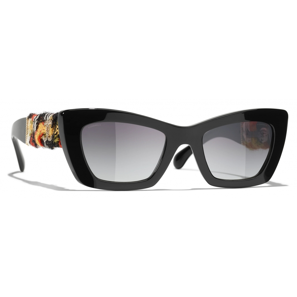 Chanel - Cat-Eye Sunglasses - Black Orange Gray Gradient - Chanel Eyewear -  Avvenice