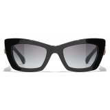 Chanel - Cat-Eye Sunglasses - Black Orange Gray Gradient - Chanel Eyewear
