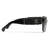 Chanel - Occhiali da Sole Cat-Eye - Nero Oro Grigio - Chanel Eyewear