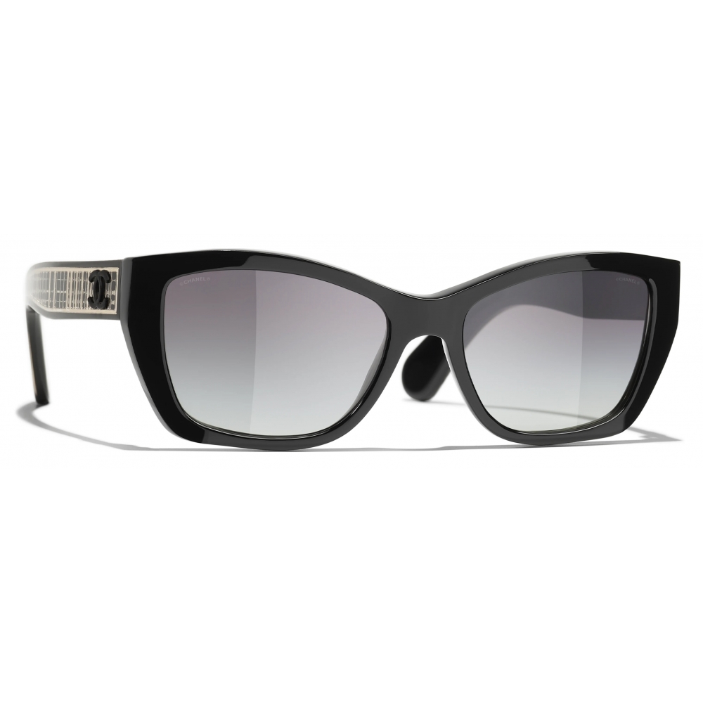Chanel - Butterfly Sunglasses - Black Gray Gradient - Chanel Eyewear -  Avvenice