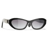 Chanel - Occhiali da Sole Ovali - Nero - Chanel Eyewear