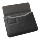Woodcessories - Walnut / Black Leather / MacBook Bag - MacBook 11 Air - Eco Pouch Case - Wooden MacBook Bag
