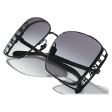 Chanel - Occhiali da Sole Quadrati - Nero Grigio Sfumate - Chanel Eyewear