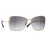 Chanel - Square Sunglasses - Gold Gray Gradient - Chanel Eyewear