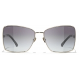 Chanel - Occhiali da Sole Quadrati - Oro Grigio Sfumate - Chanel Eyewear