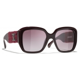 Chanel - Occhiali da Sole Quadrati - Borgogna - Chanel Eyewear