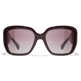 Chanel - Occhiali da Sole Quadrati - Borgogna - Chanel Eyewear