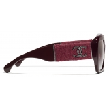 Chanel - Square Sunglasses - Burgundy - Chanel Eyewear