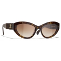 Chanel - Cat-Eye Sunglasses - Dark Tortoise Brown Gradient - Chanel Eyewear