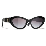 Chanel - Cat-Eye Sunglasses - Black Gray Gradient - Chanel Eyewear