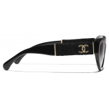 Chanel - Cat-Eye Sunglasses - Black Gray Gradient - Chanel Eyewear