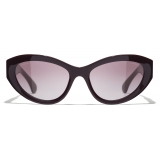 Chanel - Cat-Eye Sunglasses - Burgundy - Chanel Eyewear