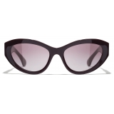 Chanel - Occhiali da Sole Cat-Eye - Borgogna - Chanel Eyewear