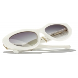 Chanel - Cat-Eye Sunglasses - White Gray Gradient - Chanel Eyewear