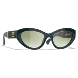 Chanel - Cat-Eye Sunglasses - Dark Green - Chanel Eyewear