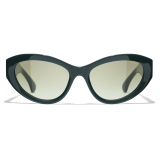 Chanel - Cat-Eye Sunglasses - Dark Green - Chanel Eyewear