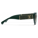 Chanel - Cat-Eye Sunglasses - Dark Green - Chanel Eyewear