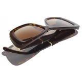 Chanel - Rectangular Sunglasses - Dark Tortoise Brown Polarized Gradient - Chanel Eyewear