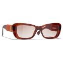 Chanel - Rectangular Sunglasses - Tortoise Light Brown Gradient - Chanel Eyewear