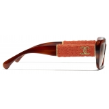 Chanel - Rectangular Sunglasses - Tortoise Light Brown Gradient - Chanel Eyewear