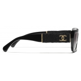 Chanel - Rectangular Sunglasses - Black Gray Gradient - Chanel Eyewear