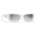 Chanel - Rectangular Sunglasses - White Gray Gradient - Chanel Eyewear