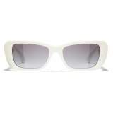 Chanel - Rectangular Sunglasses - White Gray Gradient - Chanel Eyewear