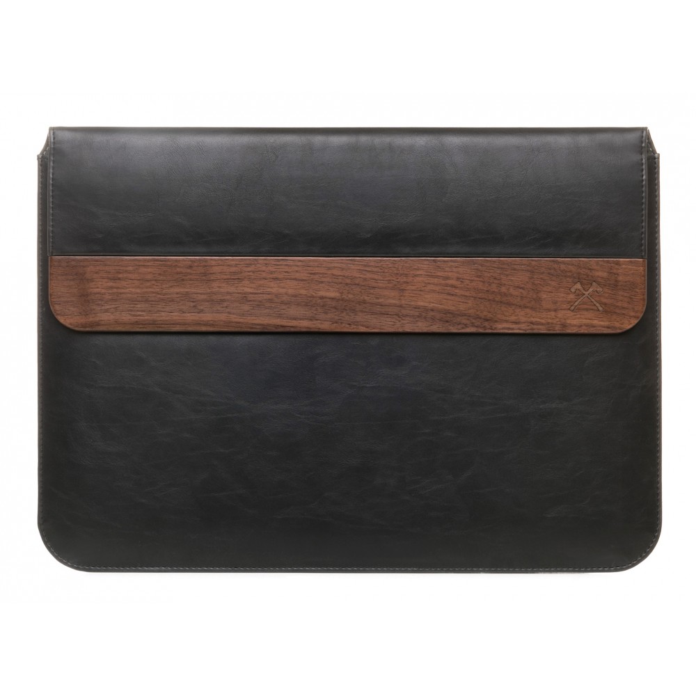 Woodcessories - Walnut / Black Leather / MacBook Bag - MacBook 13 Air - Eco  Pouch Case - Wooden MacBook Bag - Avvenice