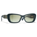 Chanel - Rectangular Sunglasses - Dark Green - Chanel Eyewear