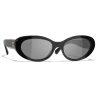 Chanel - Occhiali da Sole Ovali - Nero - Chanel Eyewear