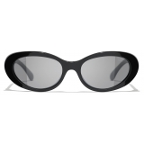 Chanel - Occhiali da Sole Ovali - Nero - Chanel Eyewear