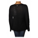 Dondup - Knitted Yarn Sweater with Flared Sleeve - Black - Knitwear - Luxury Exclusive Collection