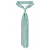 Viola Milano - Maillon Selftipped Italian Silk Tie - Menthol Mix - Handmade in Italy - Luxury Exclusive Collection