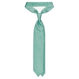 Viola Milano - Maillon Selftipped Italian Silk Tie - Mint/Sea - Handmade in Italy - Luxury Exclusive Collection